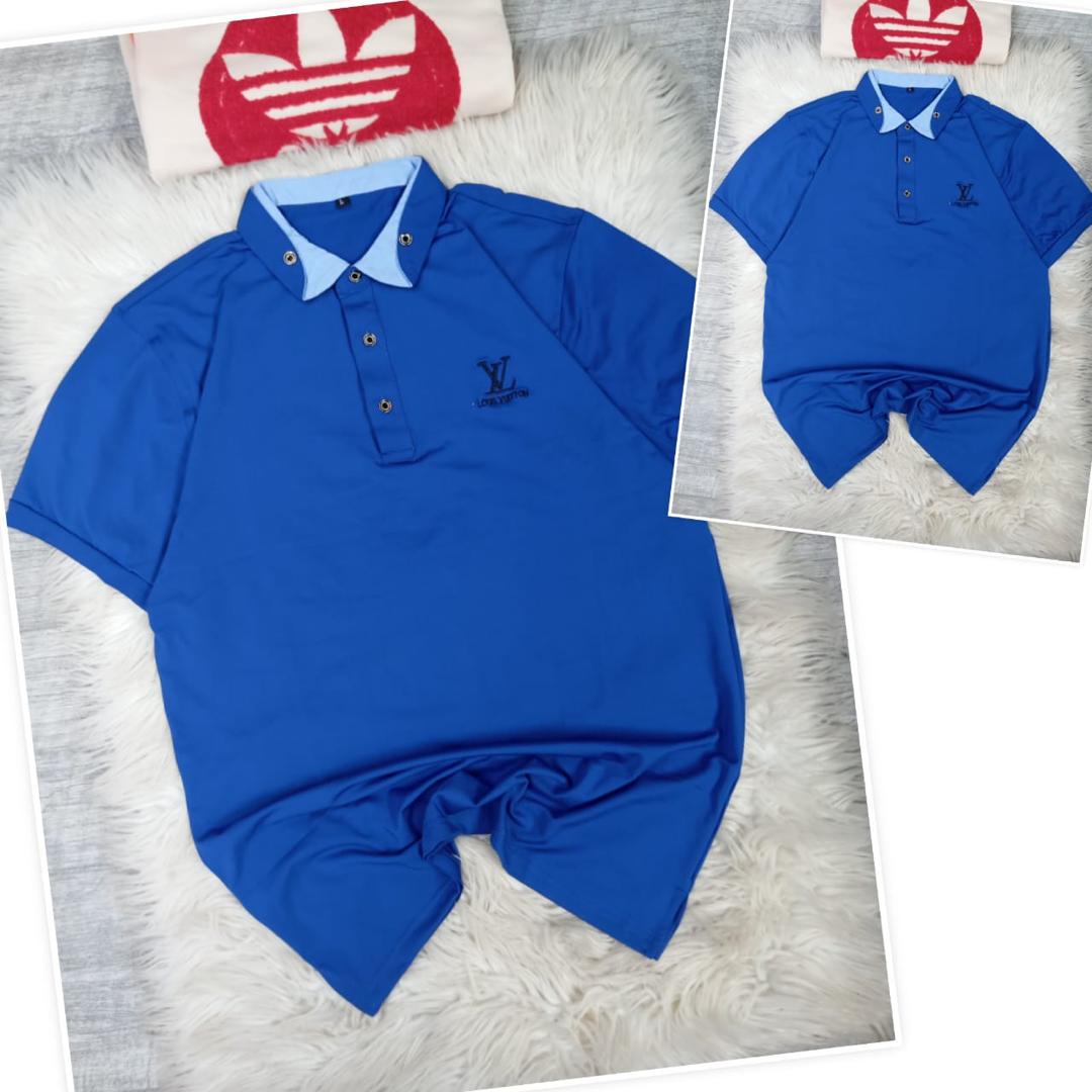 HIGH QUALITY LUXURY COLLAR NECK POLO 5-5 deep blue