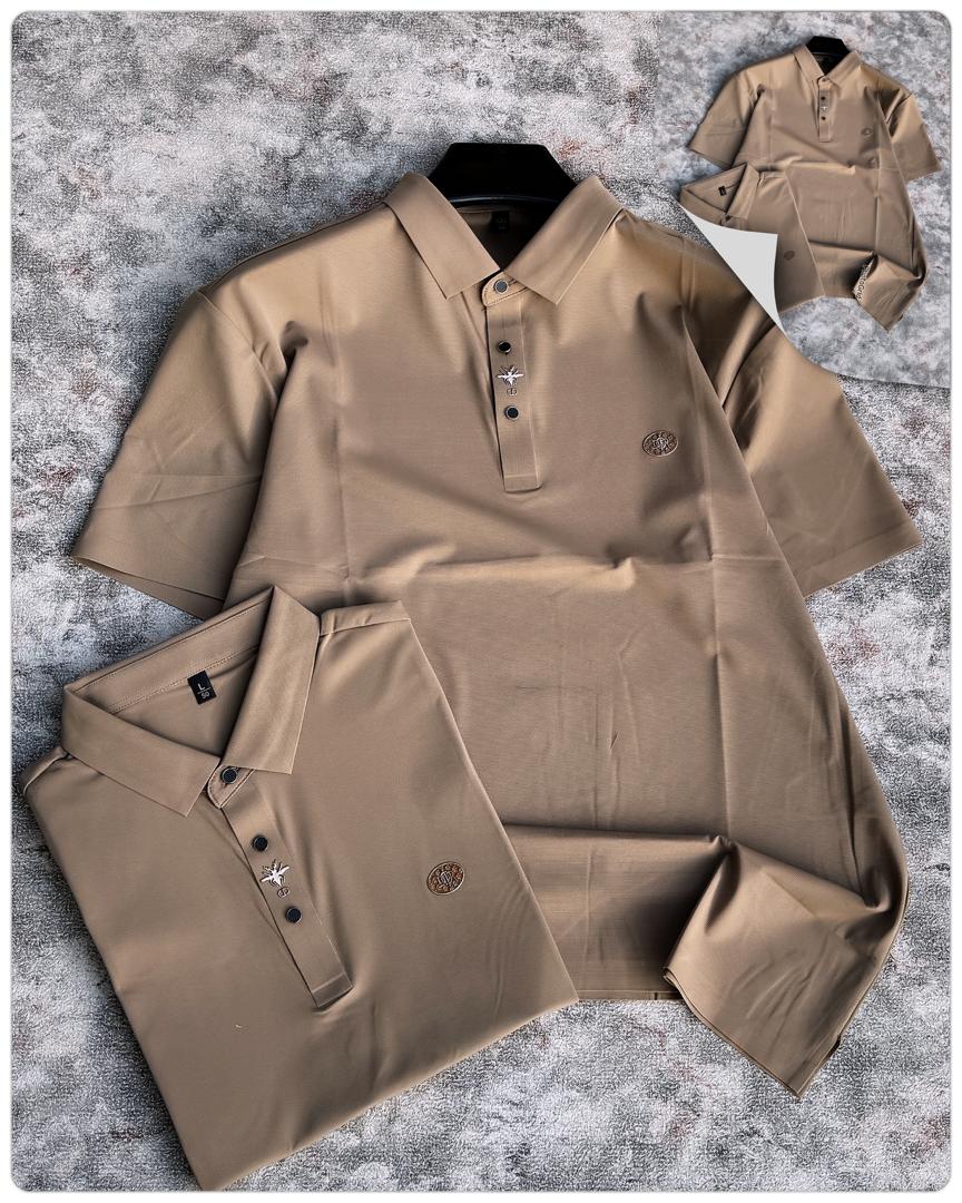 HIGH QUALITY LUXURY COLLAR NECK POLO 8 – Brown