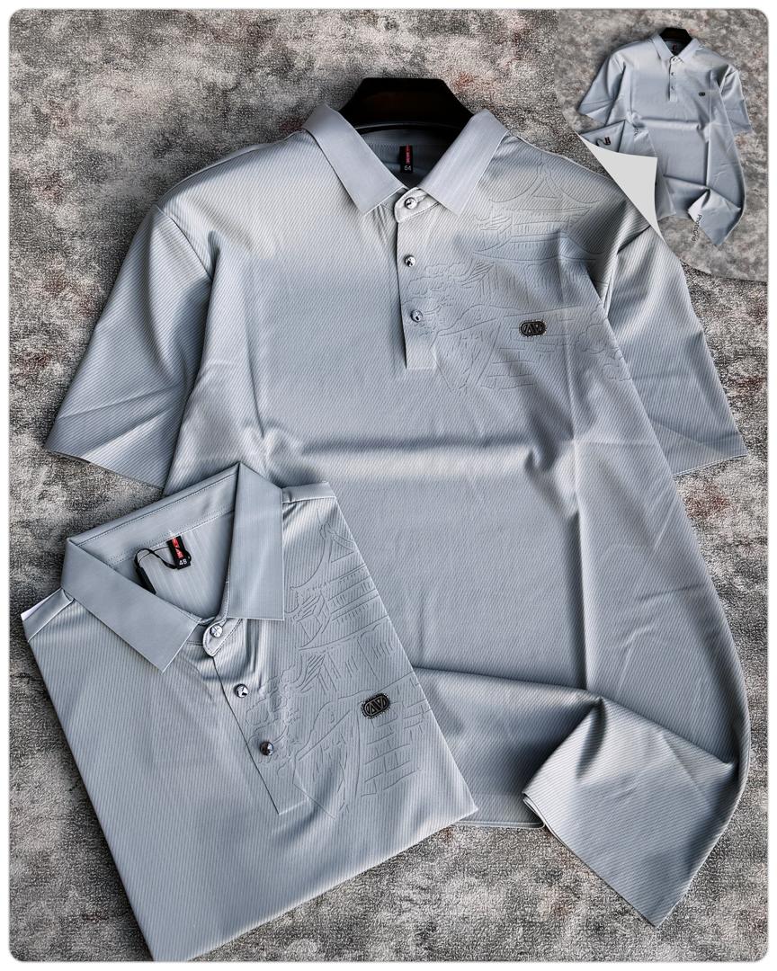 HIGH QUALITY LUXURY COLLAR NECK POLO 8 – Grey